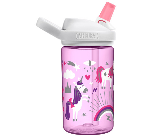 Пляшка CamelBak Eddy+ Kids 400ml рожева з єдинорігами