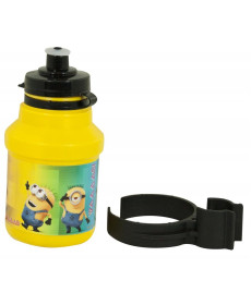 Велосипедна пляшка Minionki 350 ml жовта з ручкою inSPORTline