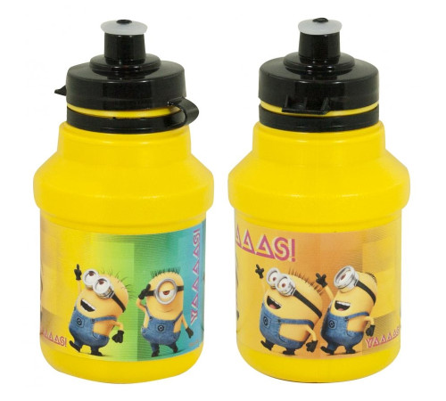 Велосипедна пляшка Minionki 350 ml жовта з ручкою inSPORTline