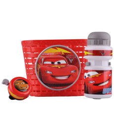  Велосипедний комплект-кошик,пляшка,дзвінок inSPORTline Disney Cars K892508