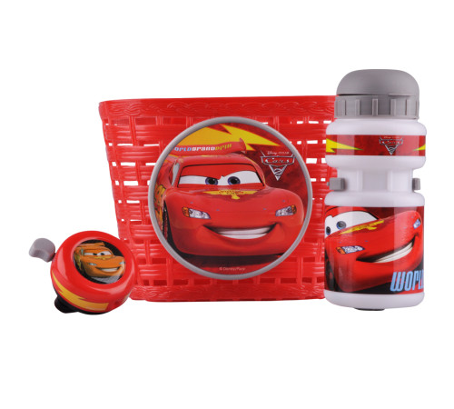 Велосипедний комплект-кошик,пляшка,дзвінок inSPORTline Disney Cars K892508 Велосипедний комплект-кошик,пляшка,дзвінок inSPORTline Disney Cars K892508