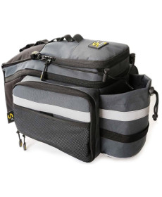 Сумка на багажник Sport Arsenal 560 20L відкидні бортики, чорно-сірий