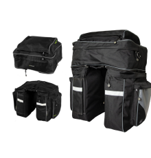 Сумка на багажник MERIDA BIG PANNIER 3 відділення 78л, чорна