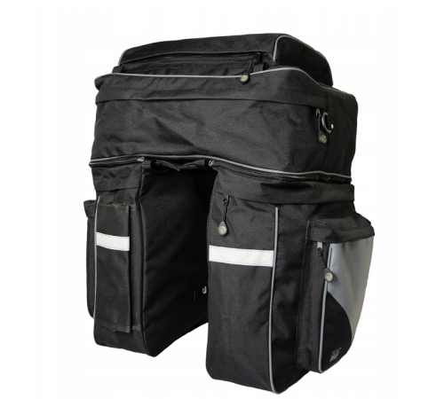 Сумка на багажник MERIDA BIG PANNIER 3 відділення 78л, чорна Сумка на багажник MERIDA BIG PANNIER 3 відділення 78л, чорна