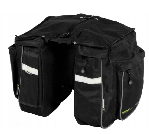 Сумка на багажник MERIDA BIG PANNIER 3 відділення 78л, чорна Сумка на багажник MERIDA BIG PANNIER 3 відділення 78л, чорна