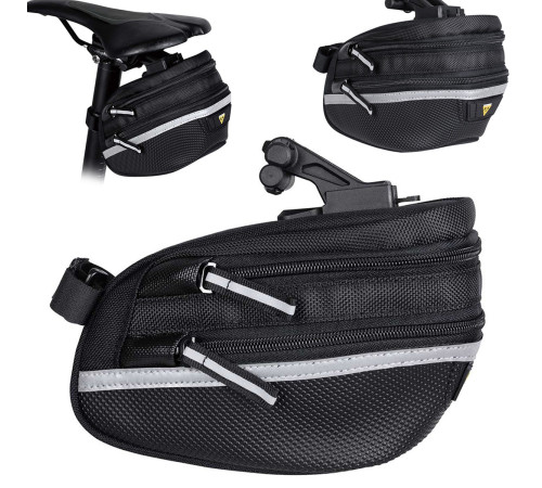 Сумка велосипедна під сидіння Topeak Wedge Pack Ii W/Fixer чорна T-TC2273B Сумка велосипедна під сидіння Topeak Wedge Pack Ii W/Fixer чорна T-TC2273B