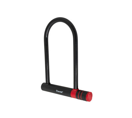 Велозамок U-LOCK на ключ TonyON TY30112x195x245мм + ручка,чорний Велозамок U-LOCK на ключ TonyON TY30112x195x245мм + ручка,чорний