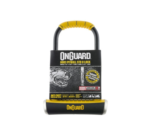 Велозамок ONGUARD PitBull STD 8003 U-LOCK - ключі з кодом