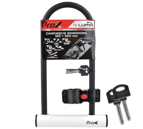 Велозамок з ключем PROX U-LOCK 180х320 мм Велозамок з ключем PROX U-LOCK 180х320 мм