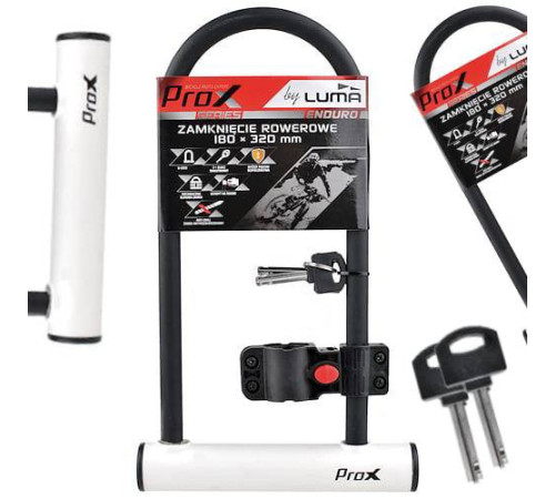 Велозамок з ключем PROX U-LOCK 180х320 мм Велозамок з ключем PROX U-LOCK 180х320 мм