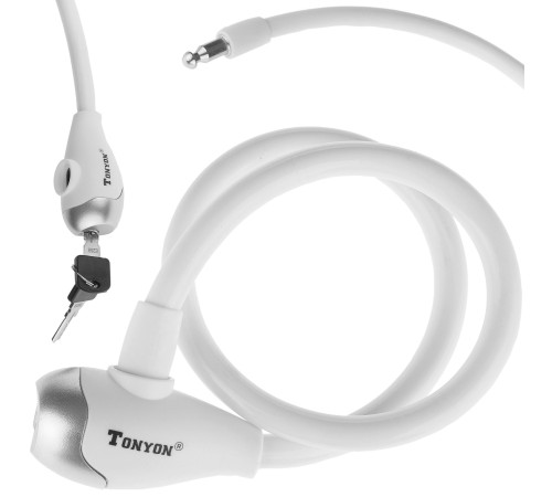 Замок спіральний TonyON TY4505 12х650мм Білий Замок спіральний TonyON TY4505 12х650мм Білий