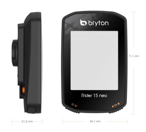 Велонавігатор BRYTON RIDER 15 NeoE - чорний Велонавігатор BRYTON RIDER 15 NeoE - чорний