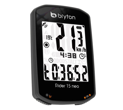 Велонавігатор BRYTON RIDER 15 NeoE - чорний Велонавігатор BRYTON RIDER 15 NeoE - чорний