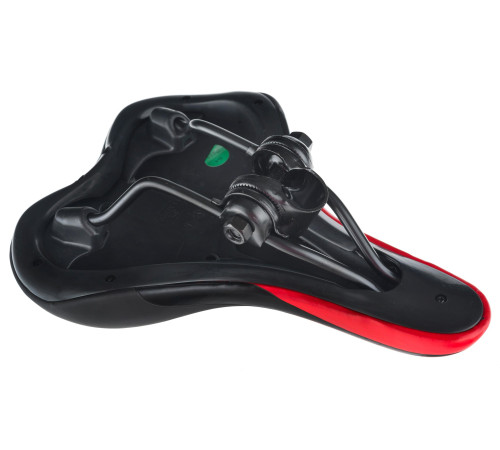 Сідло VADER VD1152G MTB чорно-червоне + хомут Сідло VADER VD1152G MTB чорно-червоне + хомут