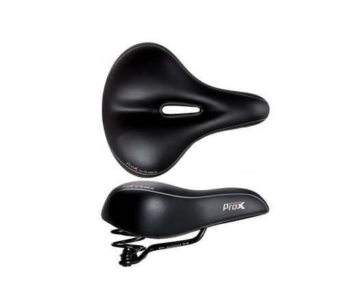 Сідло VELO PROX VL-6115S D2 пружина з отвором, чорний гель Сідло VELO PROX VL-6115S D2 пружина з отвором, чорний гель
