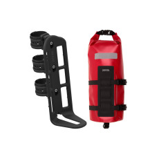 Велосумка ZEFAL BIKEPACKING FORK BAG WITH ADVENTURE FORK PACK & HOLDER - червона