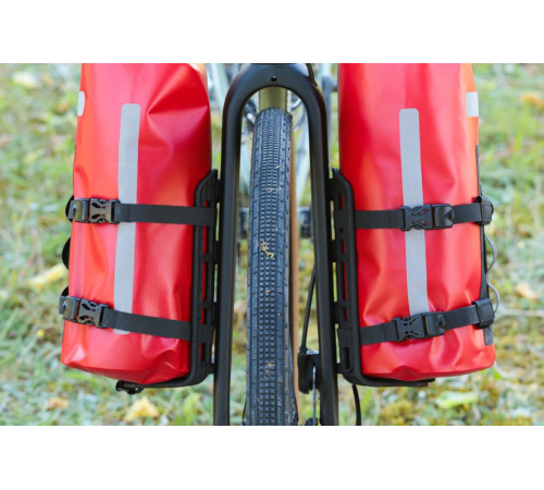 Велосумка ZEFAL BIKEPACKING FORK BAG WITH ADVENTURE FORK PACK & HOLDER - червона