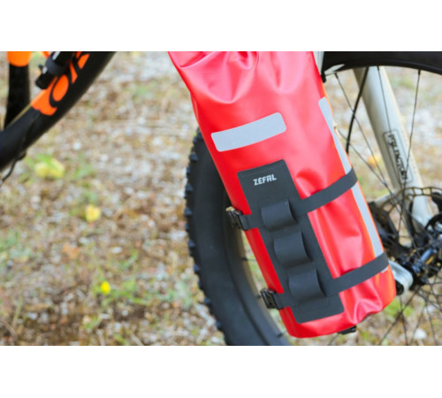 Велосумка ZEFAL BIKEPACKING FORK BAG WITH ADVENTURE FORK PACK & HOLDER - червона