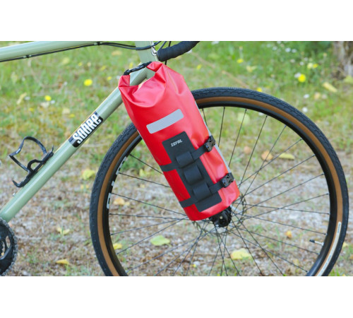 Велосумка ZEFAL BIKEPACKING FORK BAG WITH ADVENTURE FORK PACK & HOLDER - червона