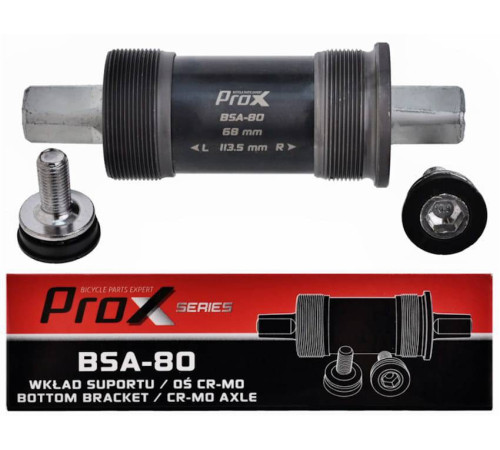 Каретка велосипедна PROX BSA-80 квадрат 68x122,5мм Каретка велосипедна PROX BSA-80 квадрат 68x122,5мм