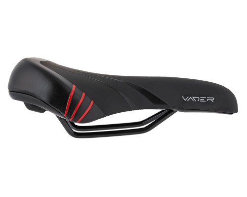 Сідло MTB cross VADER VD1151d-05 для чоловіків, чорно-червоне