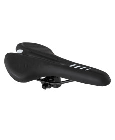 Сідло MTB Cross Selle Jet довжина-275мм, ширина-155мм + шлея, чорно-біле