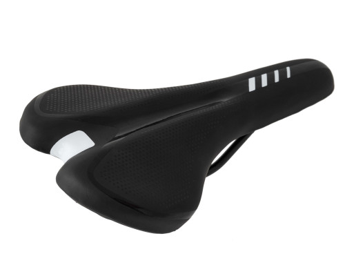 Сідло MTB Cross Selle Jet довжина-275мм, ширина-155мм + шлея, чорно-біле