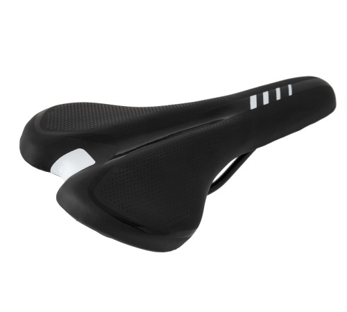 Сідло MTB Cross Selle Jet довжина-275мм, ширина-155мм + шлея, чорно-біле