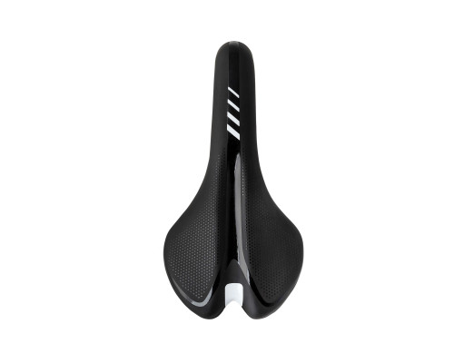 Сідло MTB Cross Selle Jet довжина-275мм, ширина-155мм + шлея, чорно-біле