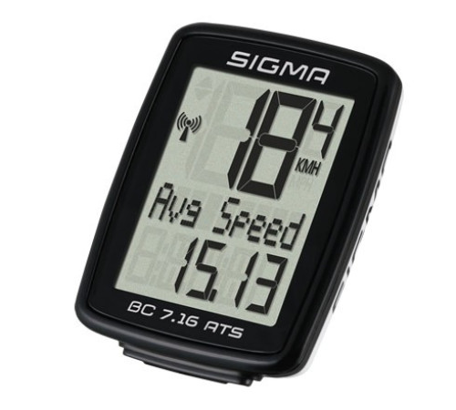 Велокомп'ютер безпровідниковий Sigma Sport BC 7.16 ATS (LIS717) - чорний Велокомп'ютер безпровідниковий Sigma Sport BC 7.16 ATS (LIS717) - чорний