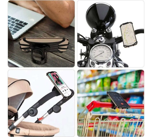Велосипедний тримач Spider TPU Bike Phone Holder Silicone для велосипедного моторолера, квадроцикла Велосипедний тримач Spider TPU Bike Phone Holder Silicone для велосипедного моторолера, квадроцикла