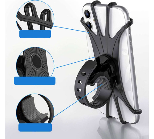Велосипедний тримач Spider TPU Bike Phone Holder Silicone для велосипедного моторолера, квадроцикла Велосипедний тримач Spider TPU Bike Phone Holder Silicone для велосипедного моторолера, квадроцикла
