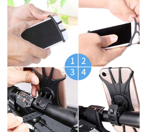 Велосипедний тримач Spider TPU Bike Phone Holder Silicone для велосипедного моторолера, квадроцикла Велосипедний тримач Spider TPU Bike Phone Holder Silicone для велосипедного моторолера, квадроцикла