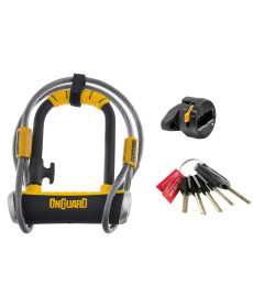 Велозамок ONGUARD PitBull MINI 8008 U-LOCK + Трос 120см - 14мм 90мм 140мм - 5х Ключів 