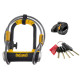 Велозамок ONGUARD PitBull MINI 8008 U-LOCK + Трос 120см - 14мм 90мм 140мм - 5х Ключів