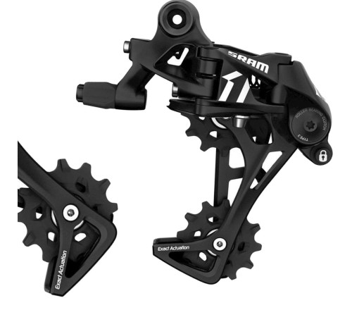 Задній перемикач 11-швидкісний SRAM Apex 1 Black Long Cage