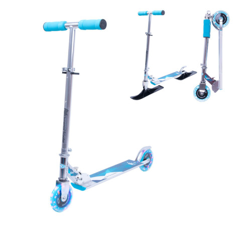 Дитячий самокат 2в1 WORKER Snow Spider PRO блакитний