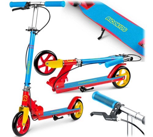 Дитячий самокат Ricokids Kodi блакитно-червоний