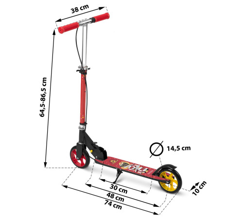 Дитячий самокат Ricokids Kodi червоний