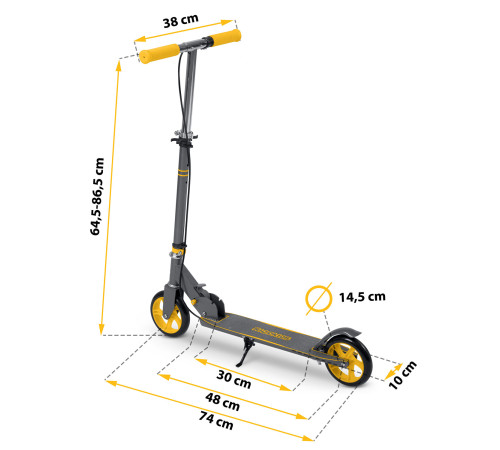 Дитячий самокат Ricokids Kodi сірий