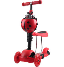 Самокат дитячий триколісний Enero Сонечко червоний