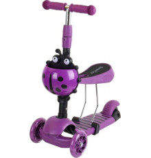 Самокат дитячий триколісний Enero Сонечко фіолетовий