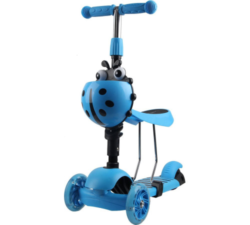 Дитячий самокат триколісний Enero Сонечко синій