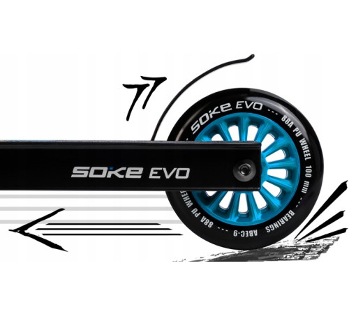 Самокат трюковий SOKE EVO чорно-синій
