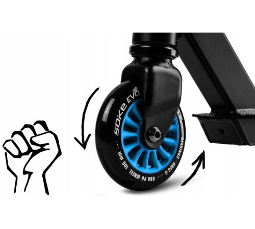 Самокат трюковий SOKE EVO чорно-синій