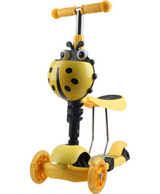 Дитячий самокат триколісний Enero Сонечко жовтий