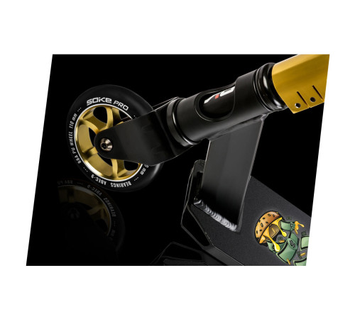 Самокат трюковий SOKE PRO золотисто-чорний