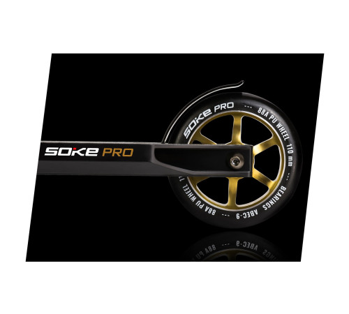 Самокат трюковий SOKE PRO золотисто-чорний