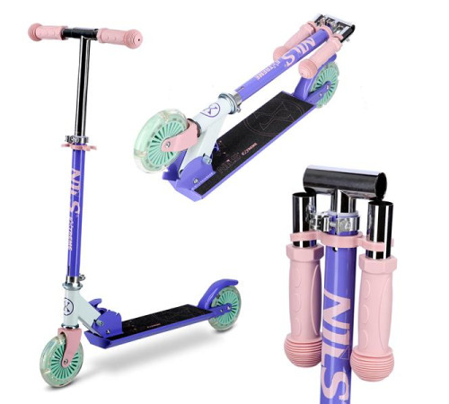 Самокат дитячий NILS EXTREME HD120L фіолетовий