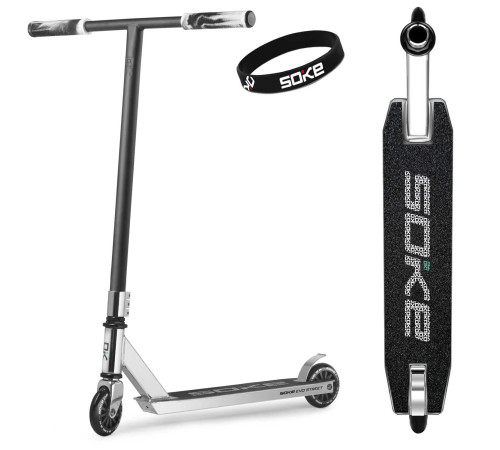 Самокат трюковий SOKE EVO Street сріблястий